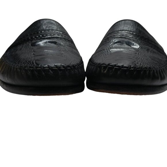 Mezlan Coronado Black Genuine Ostrich Leather Loafers Dress Shoes Mens 13 main image 8